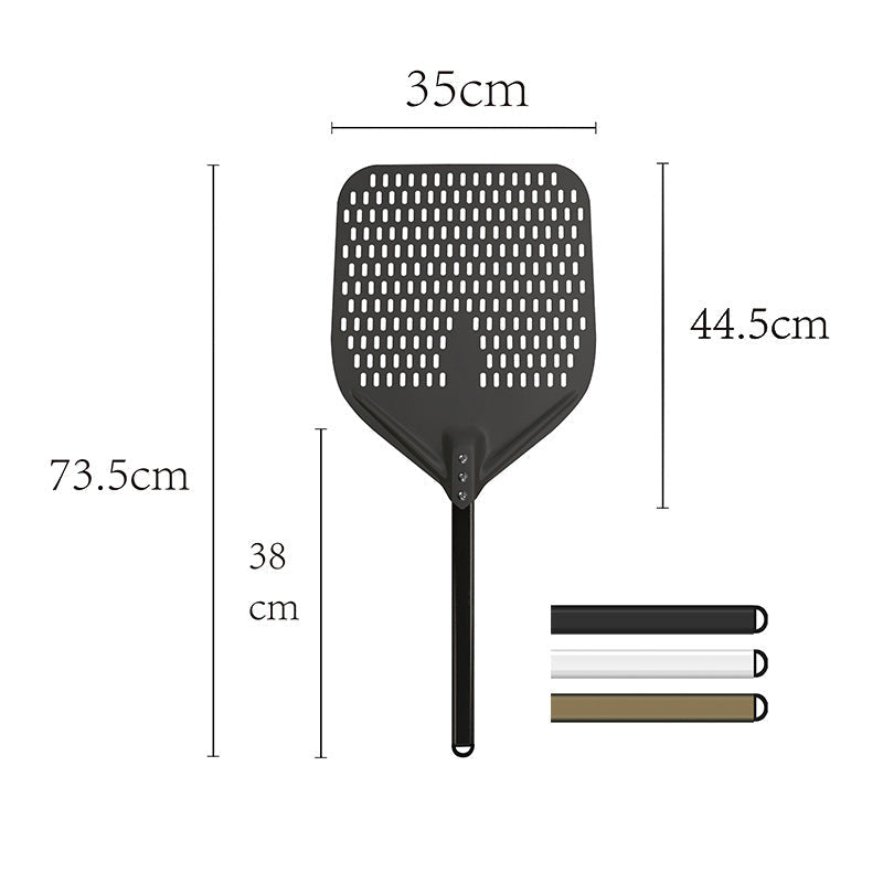 long-handle aluminum pizza peel with thin rectangular blade Stornfield