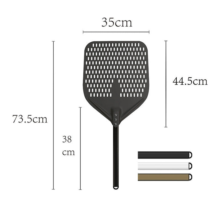 long-handle aluminum pizza peel with thin rectangular blade Stornfield