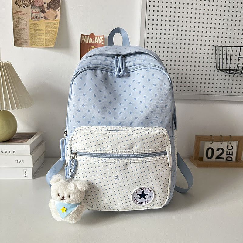 Playful Star-Patterned School Backpack Stornfield