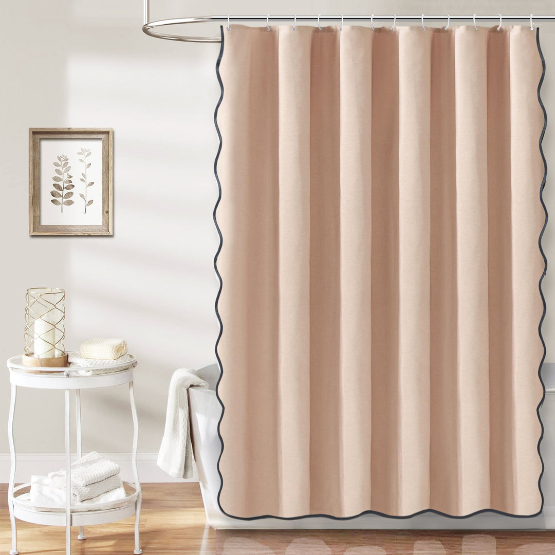 Elegant Scalloped Shower Curtain Stornfield
