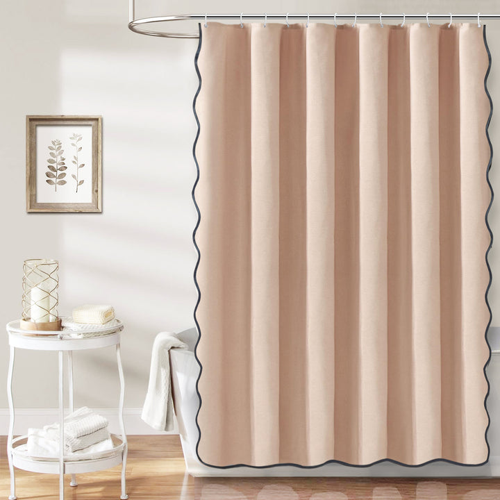 Elegant Scalloped Shower Curtain Stornfield