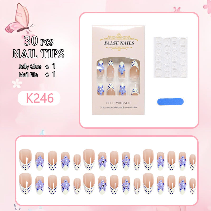 Artificial nails with delicate butterfly designs Stornfield