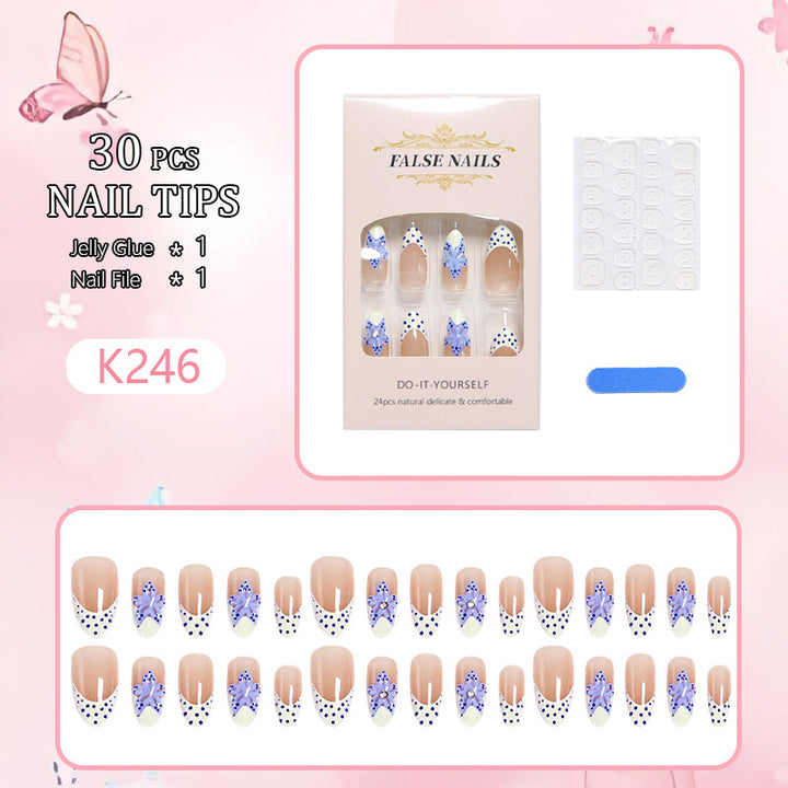 Artificial nails with delicate butterfly designs Stornfield