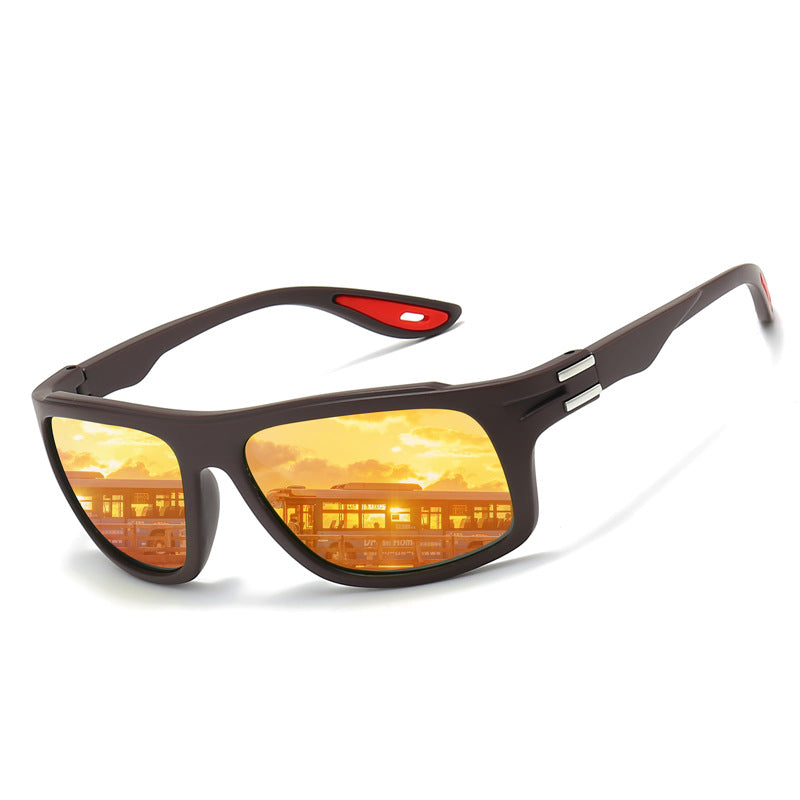 Men's sporty sunglasses with polarized lenses and shock-resistant frame Stornfield
