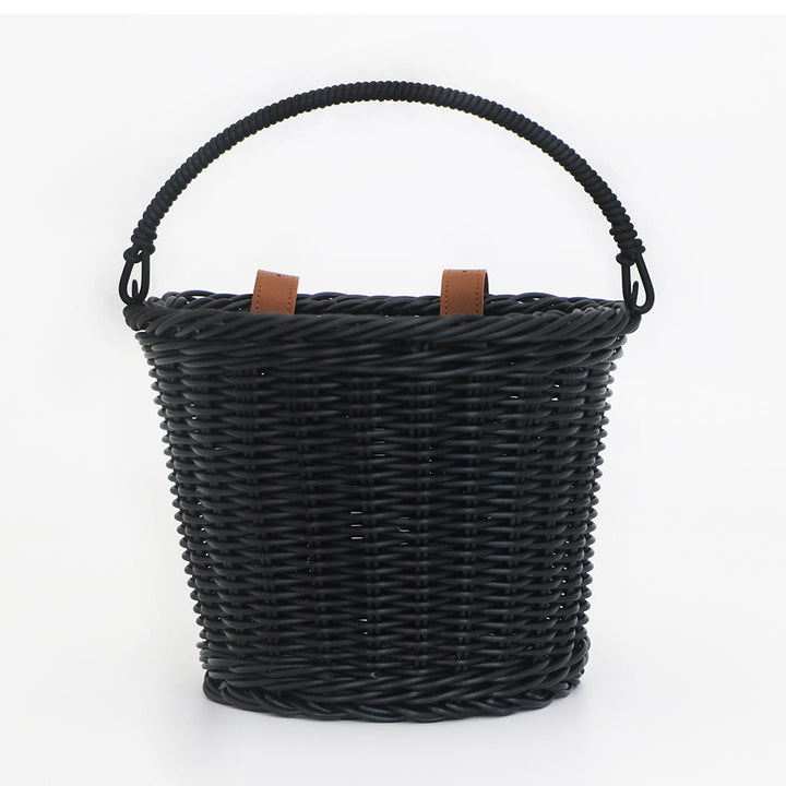 Practical hand basket with leather handles Stornfield