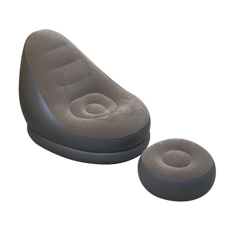 Ladies inflatable comfort bean bag chair with footstool Stornfield