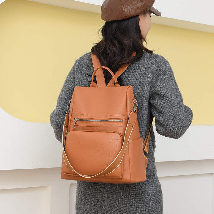 Structured Leather Travel Backpack Stornfield