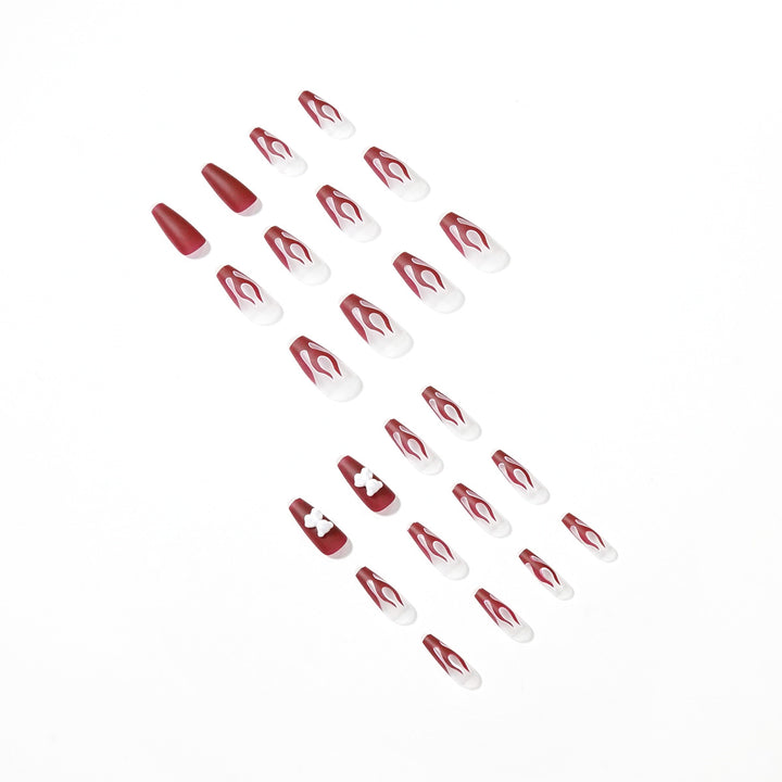 Artful stiletto nails with fiery flame design Stornfield