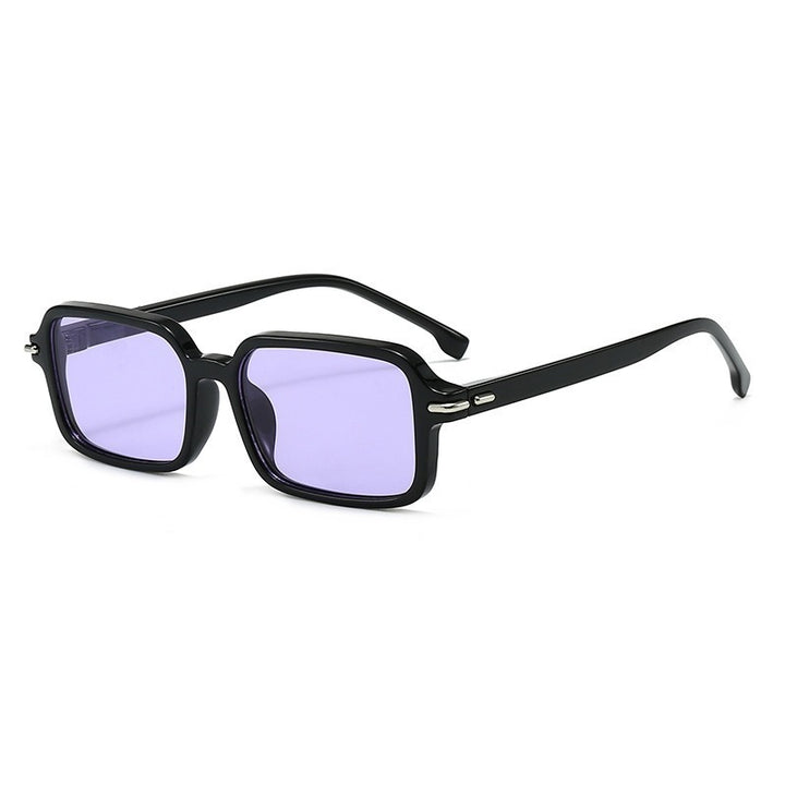 Women's fashionable square sunglasses with stylish plastic frame and blue lenses Stornfield