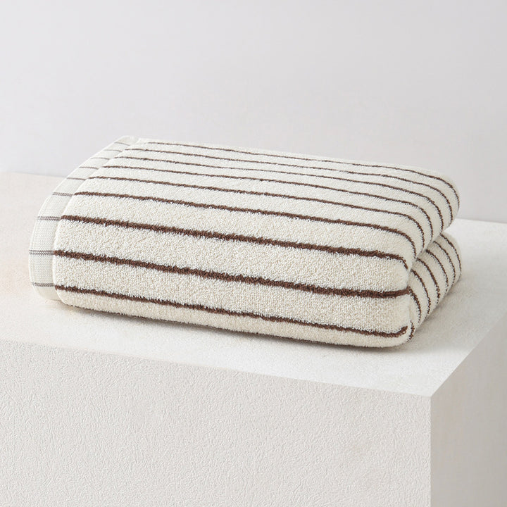 Women's Velour Bath Towel with Striped Design Stornfield