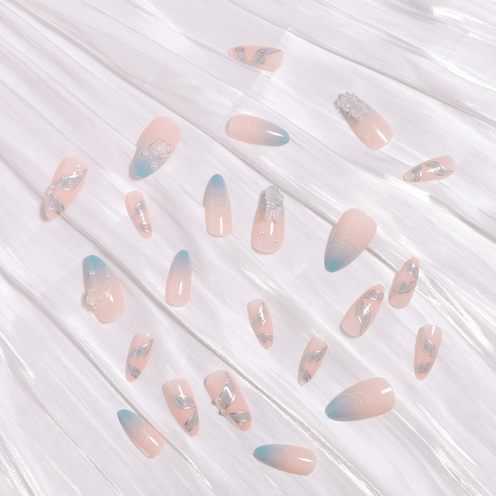 Premium 3D Floral Design Press-On Nails Stornfield