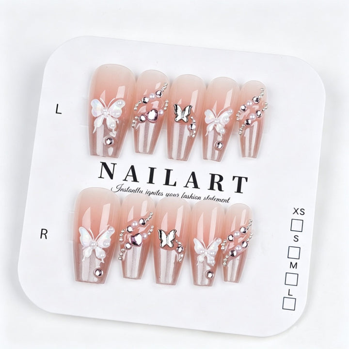 Artistic Nail Design with Floral Accents Stornfield