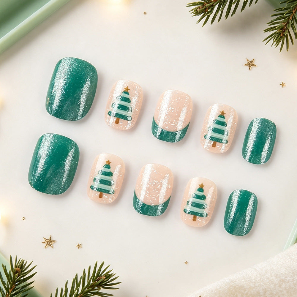Festive Glittery Press-On Nail Art Set Stornfield