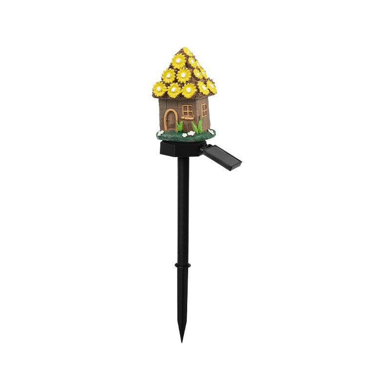 Solar Mushroom House Garden Stake Light With Rechargeable Battery Stornfield