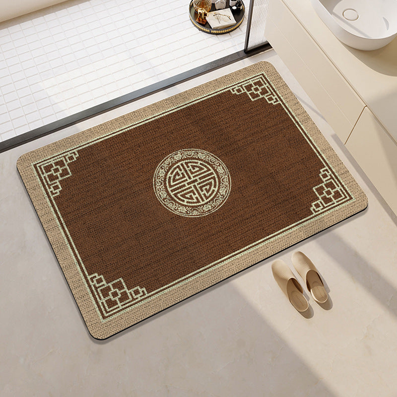 Elegant Geometric Bathroom Mat Stornfield
