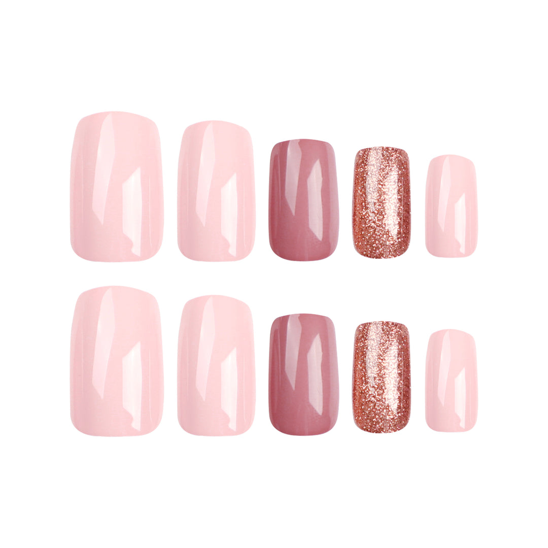 Nail extensions with shimmering accents Stornfield