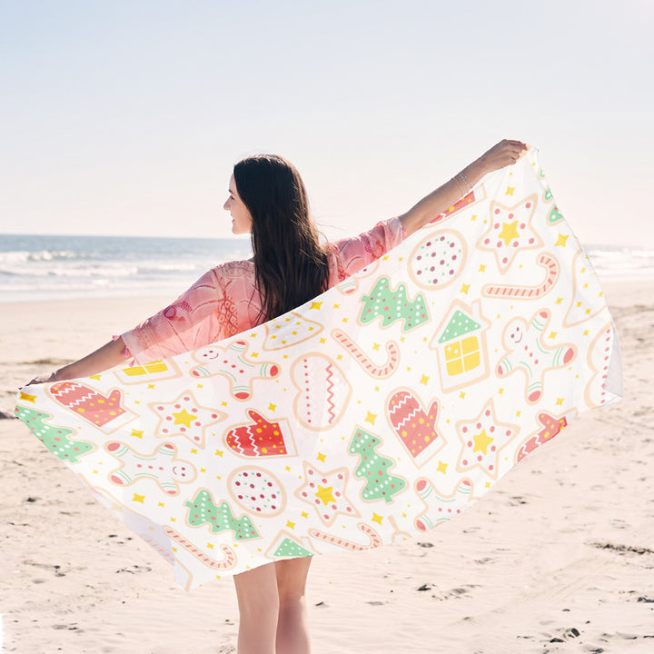 Beach towel with elegant jellyfish pattern Stornfield