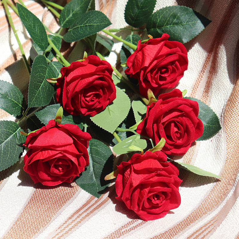 Realistic Silk Rose Stem
