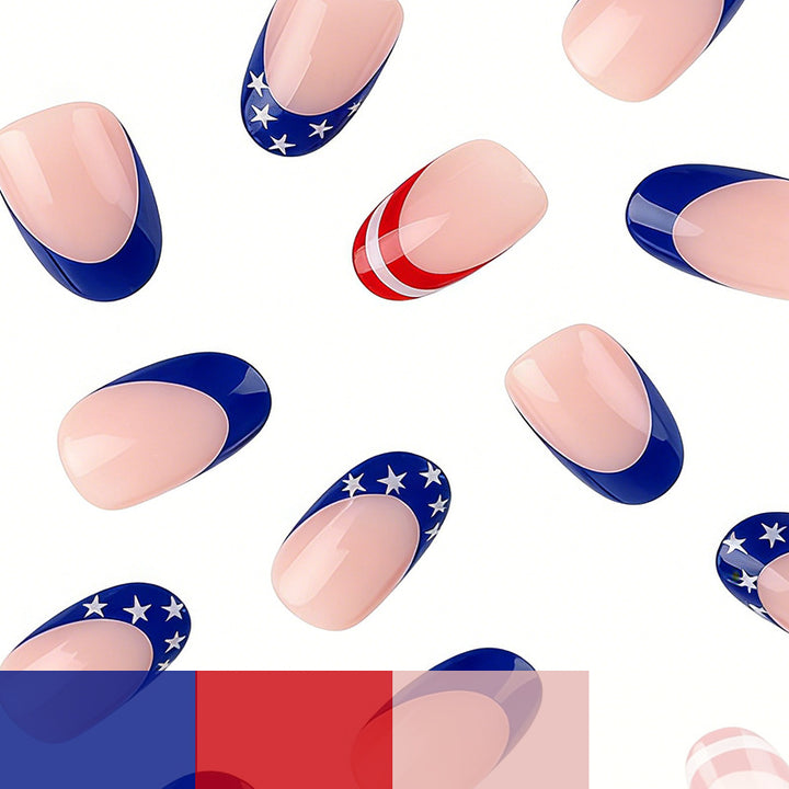 Artistic American Flag Nail Art Stornfield