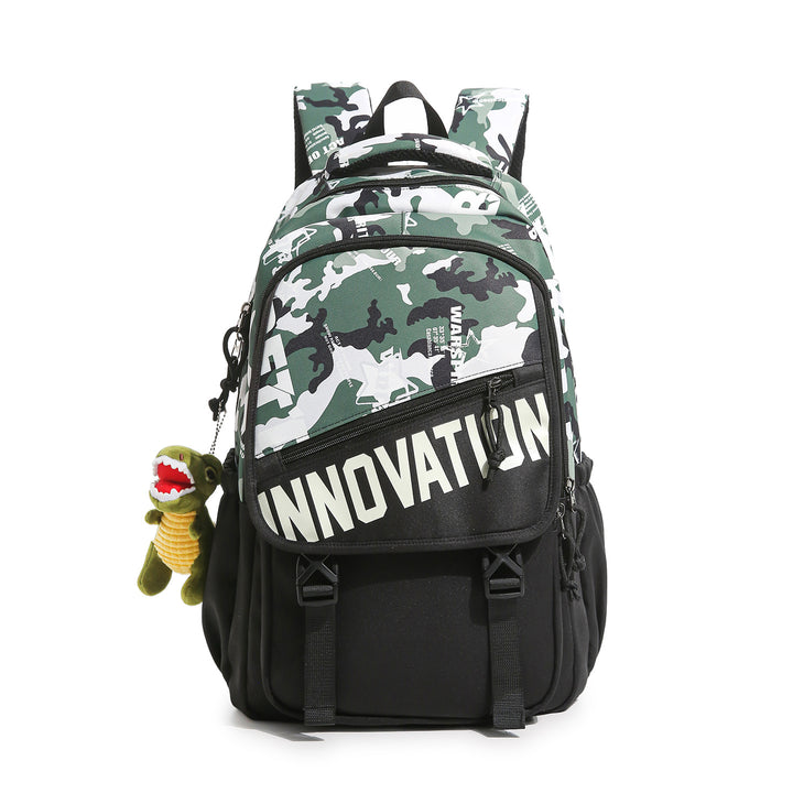 Durable Multi-Compartment Backpack with Plush Keychain Stornfield