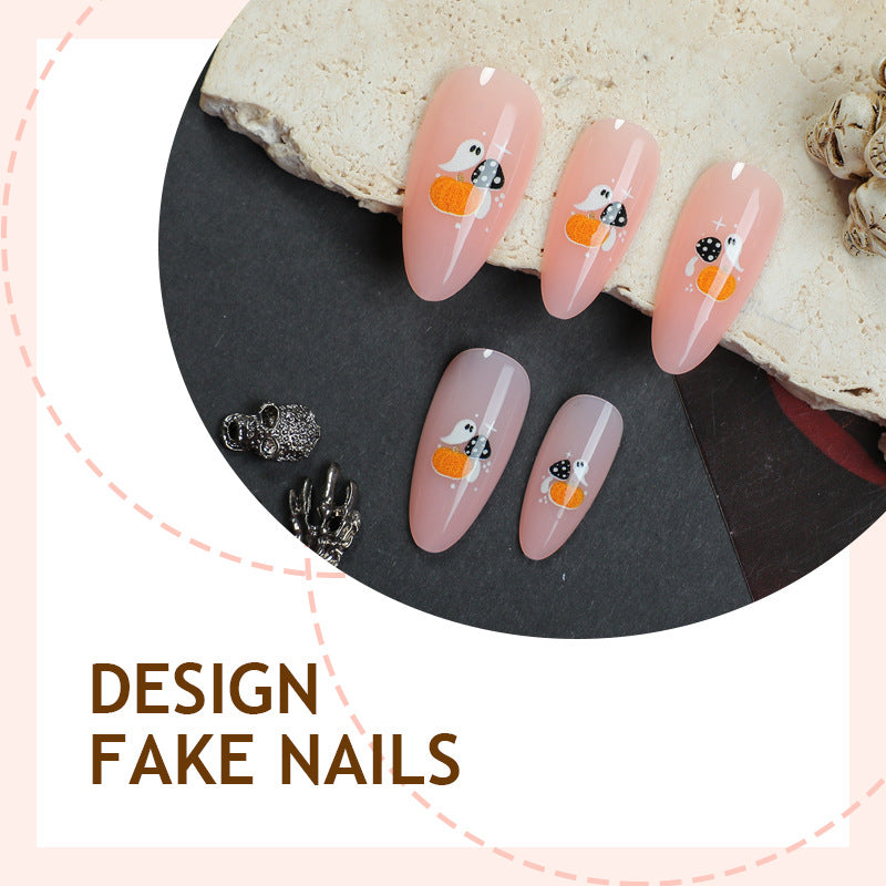 Artificial nail set with playful panda design Stornfield