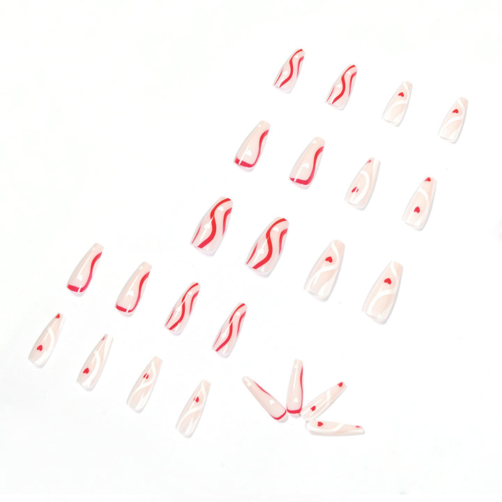Artificial nail art with hearts Stornfield