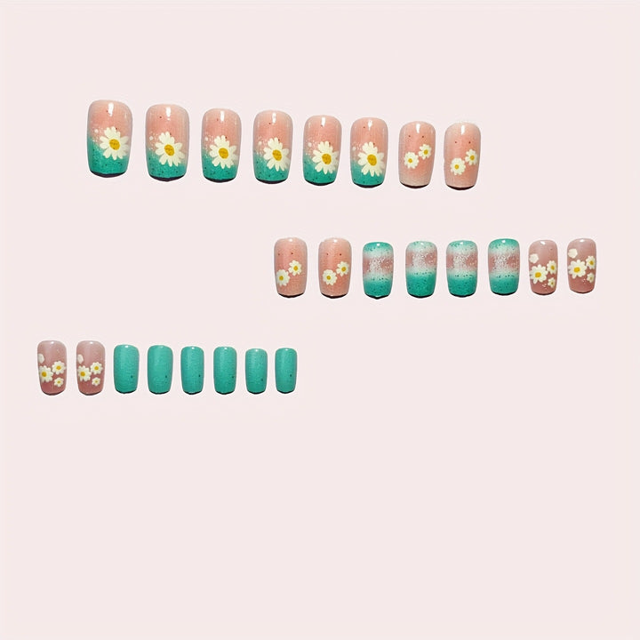 Artificial nails with summery flower designs Stornfield