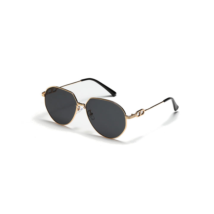 Ladies stylish oval sunglasses with fashionable metal frame Stornfield