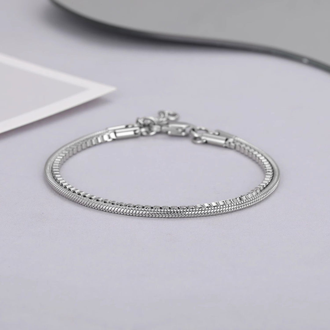 Sleek Double-Chain Stainless Steel Bracelet Stornfield