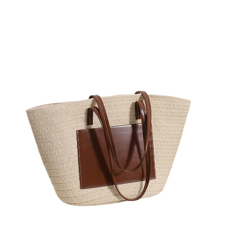 Elegant Bast bag with stylish leather detail Stornfield