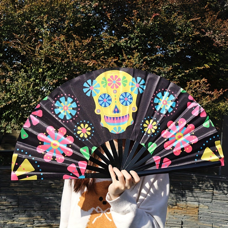 Ladies Fan with Colorful Motif Stornfield