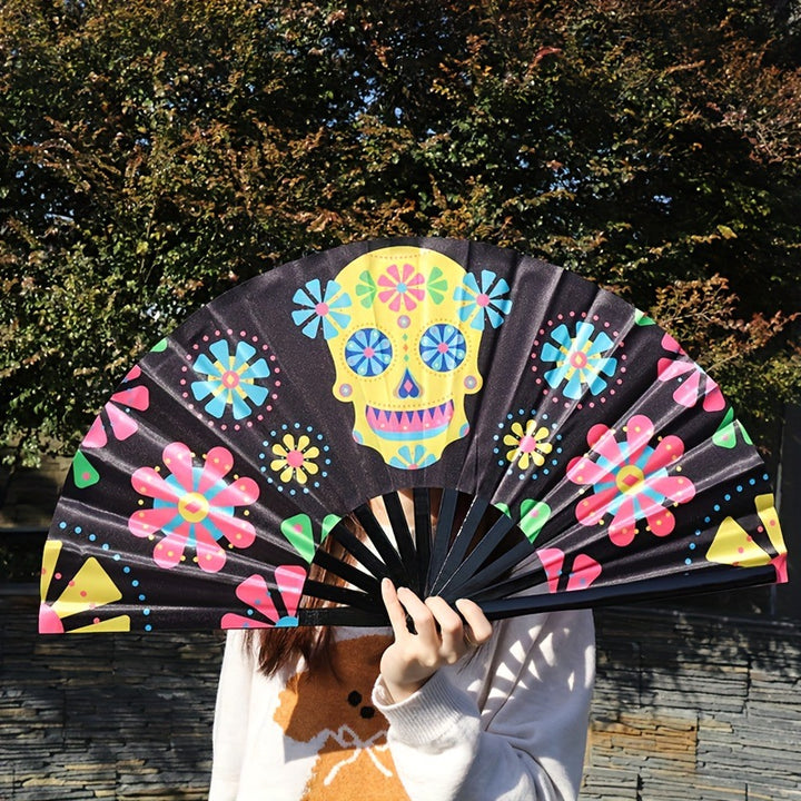 Ladies Fan with Colorful Motif Stornfield
