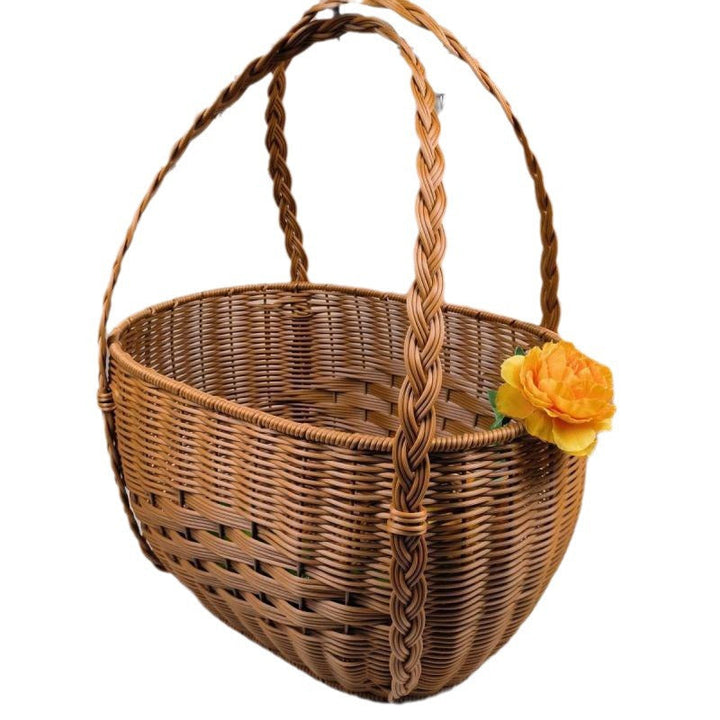 Handwoven Natural Wicker Storage Basket Stornfield