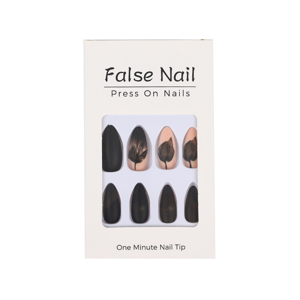 Creative Nail Art Set with Elegant Leaf Patterns Stornfield