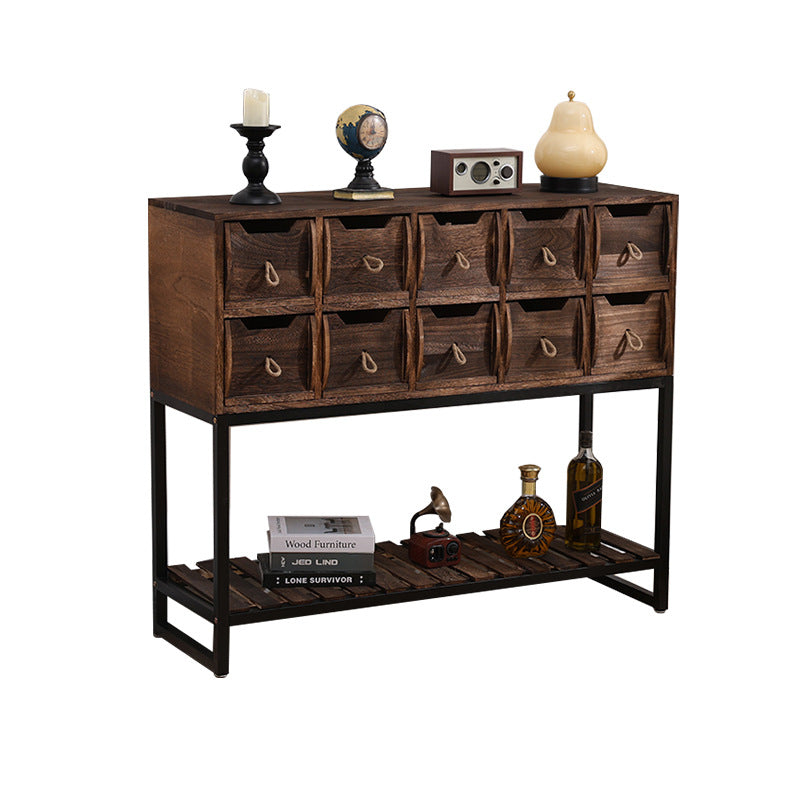 Rustic Wooden Console Table with Storage Stornfield