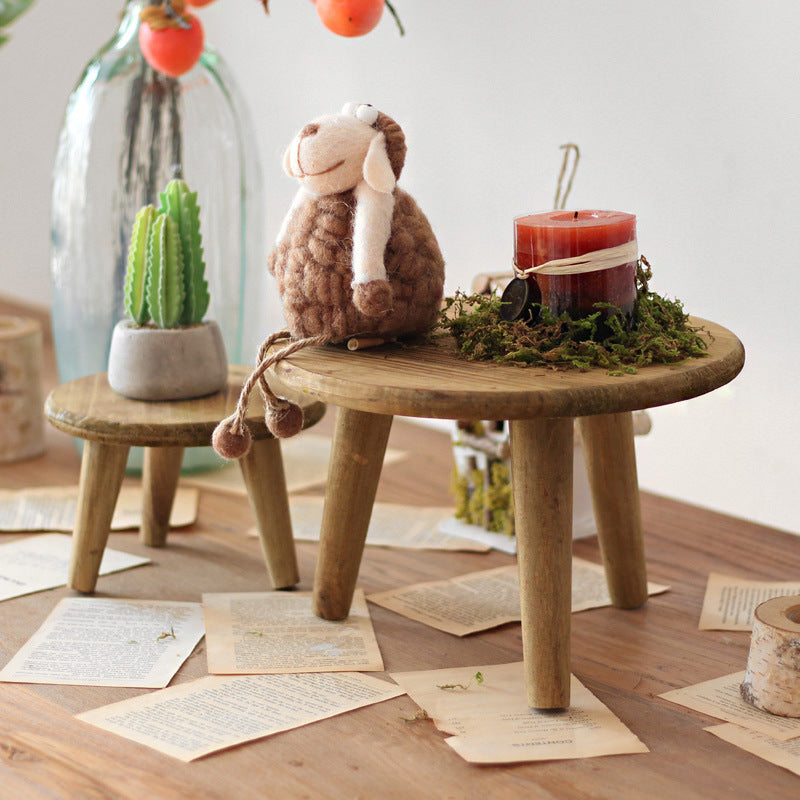 Stylish side table made of natural wood Stornfield