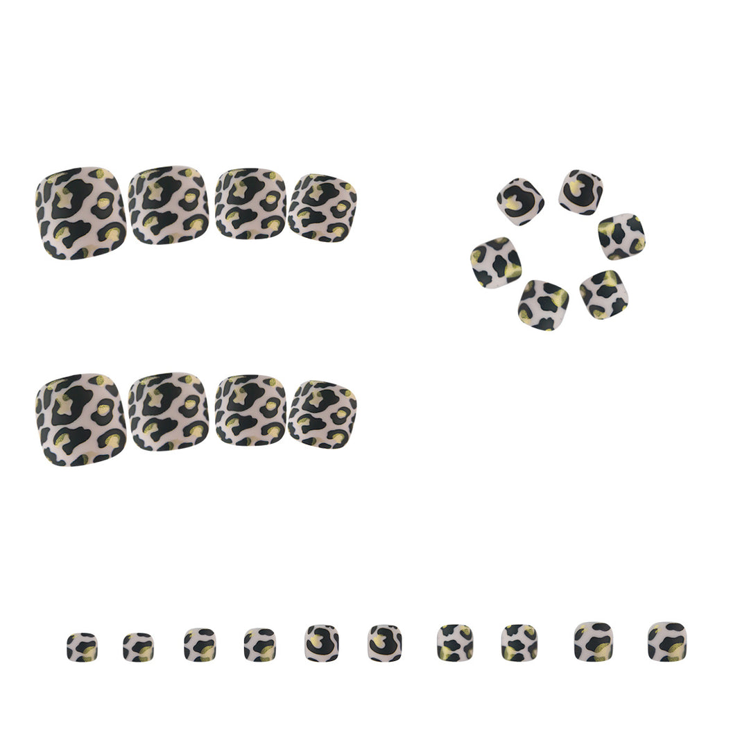 Artistic Leopard Print Toe Nail Art Stornfield
