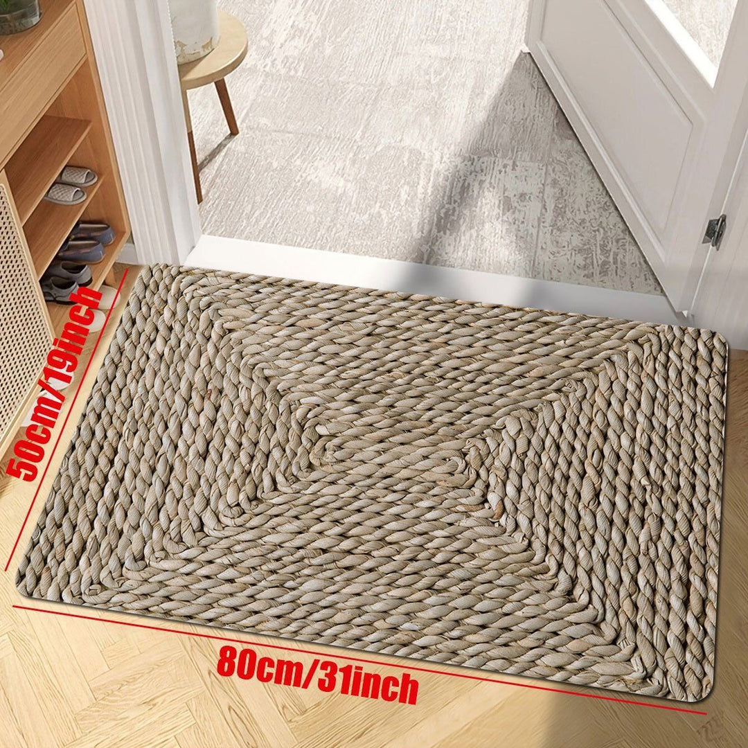 Rustic Wooden Decorative Area Mat