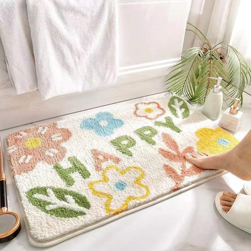 Plush Cartoon Bunny-Themed Area Mat