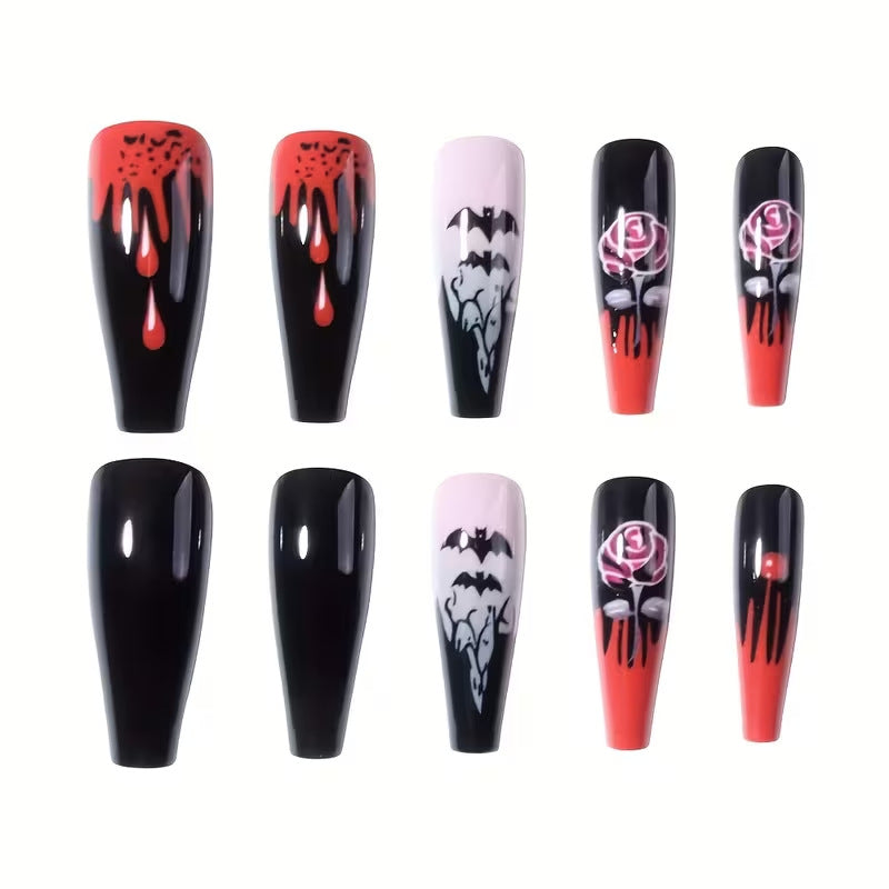 Halloween-Themed Art Press-On Nails Stornfield