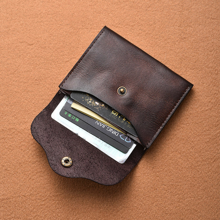 Vintage-Inspired Leather Card Holder