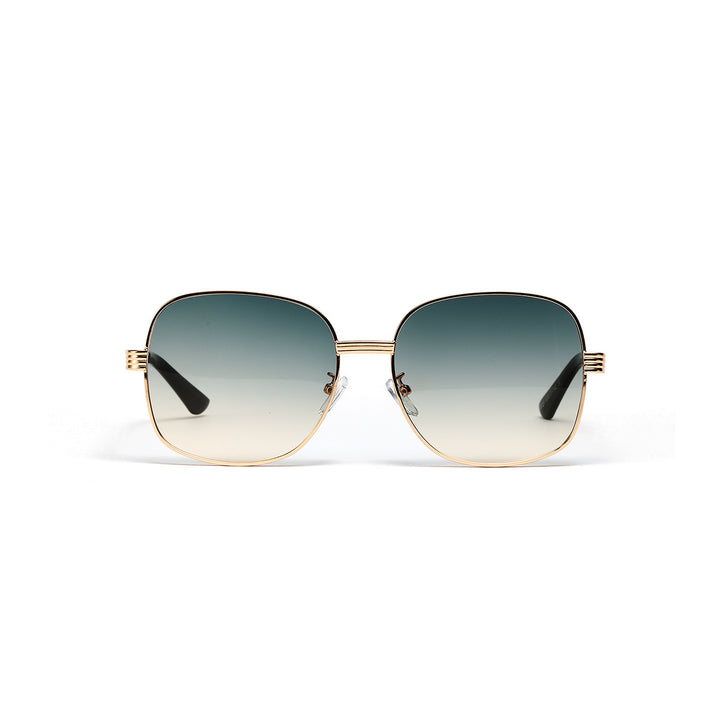Ladies fashionable angular sunglasses with luxurious golden frame Stornfield