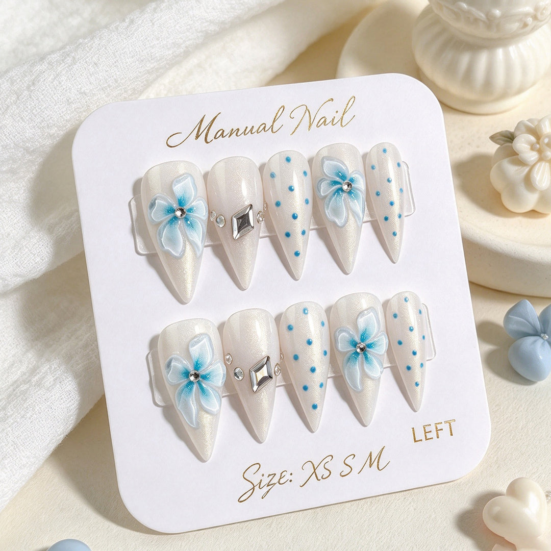 Floral Design Press-On Nail Set