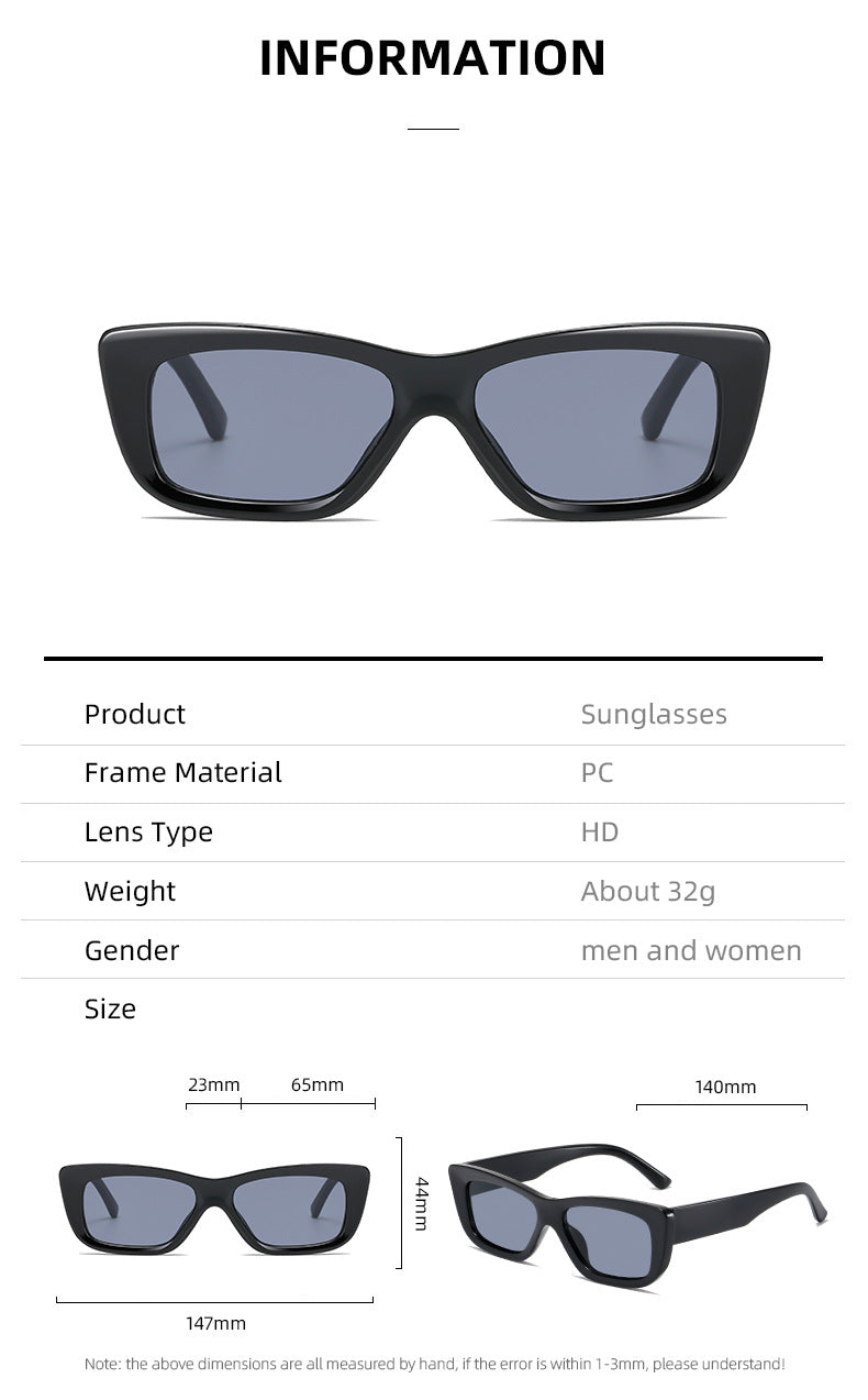 Ladies fashionable sunglasses with rectangular frame Stornfield