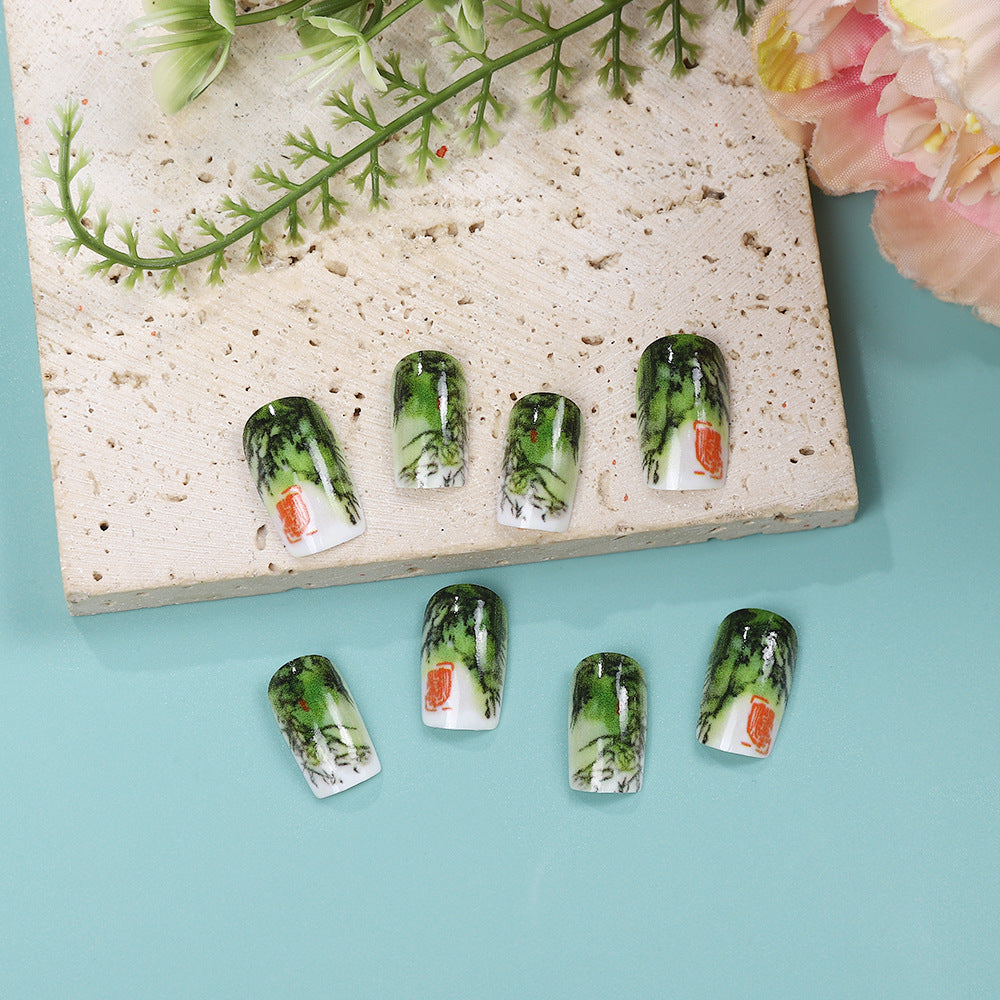 Artificial nails with bamboo design Stornfield