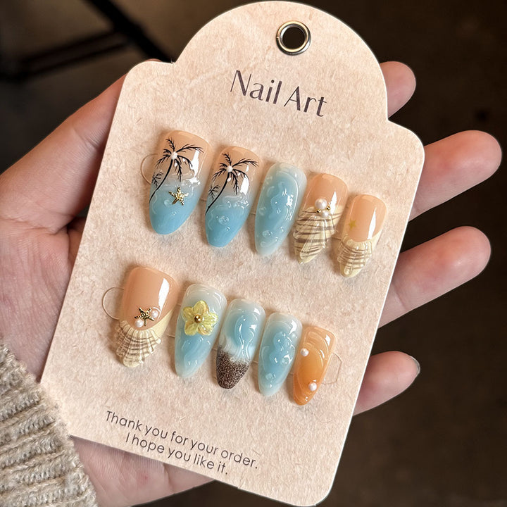 Artistic Floral-Inspired Press-On Nails Stornfield