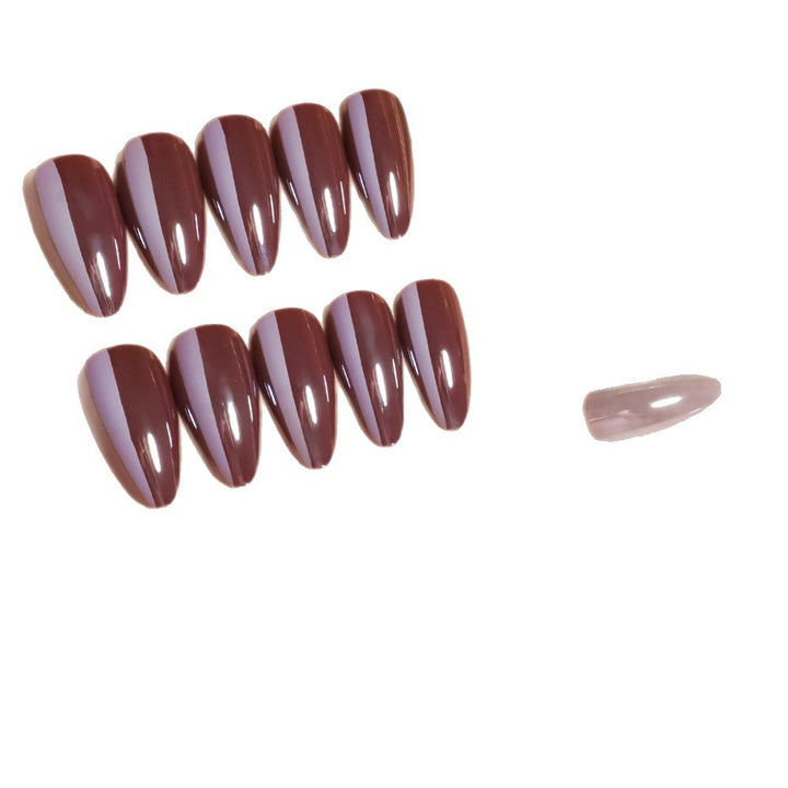 Glossy Stiletto Press-On Nail Set with Unique Design Stornfield