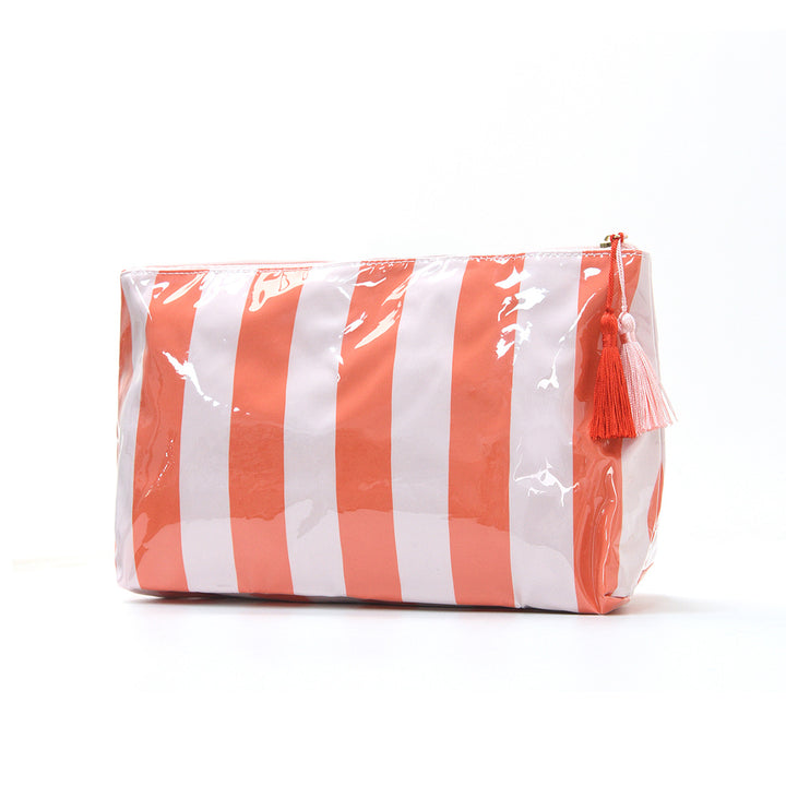 Cosmetic pouch with practical zipper and colorful checkered pattern Stornfield