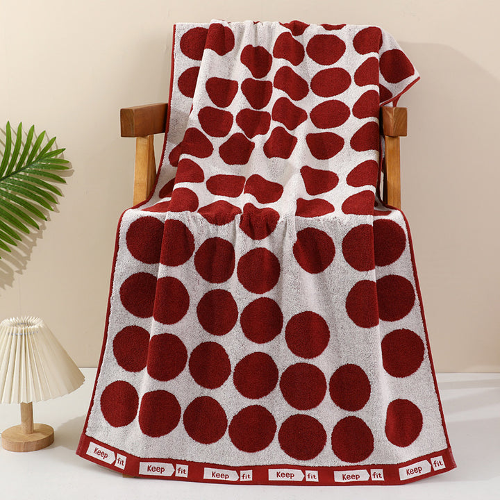 Cozy Terry Bath Towel with Stylish Polka Dot Design Stornfield
