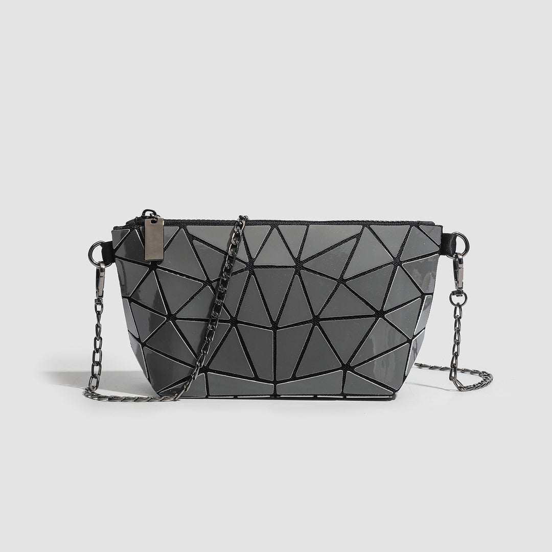 Geometric Patterned Crossbody Clutch Bag